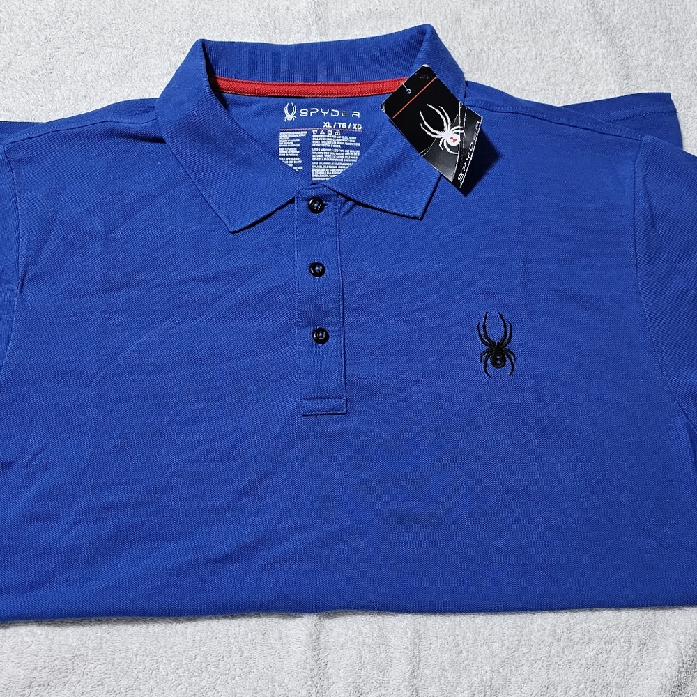 Mens Spyder Polo Shirt | Colbolt Blue | Size XL